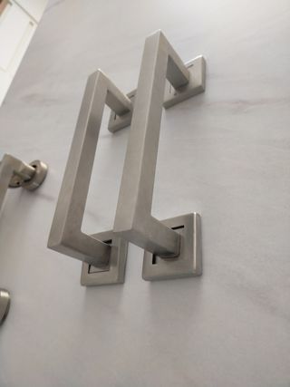 Tiradores puerta acero - 2 uds