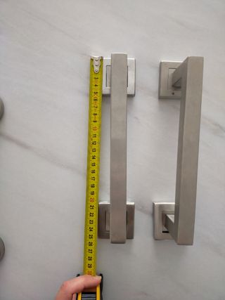 Tiradores puerta acero - 2 uds