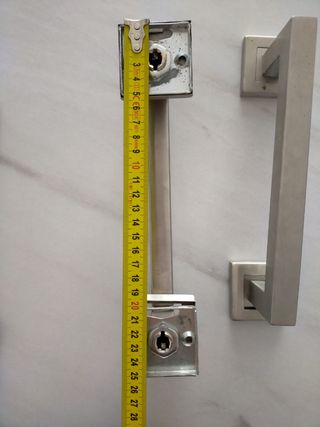 Tiradores puerta acero - 2 uds