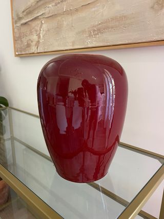 Jarrón cerámico rojo - Decorativo