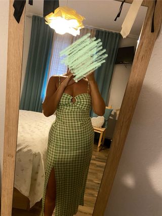 Vestido Zara cuadros verdes