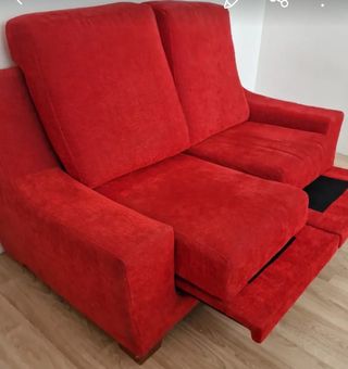 Sofá rojo siesta 2 plazas - Tela