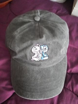 Gorra Disney Stitch - Negra ,gris oscura. Vaquera