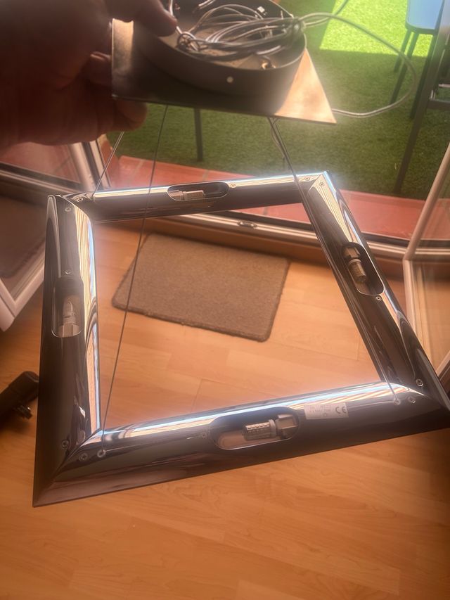 Lámpara moderna cuadrada plata