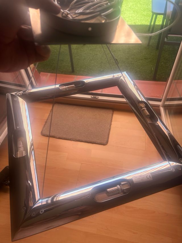 Lámpara moderna cuadrada plata