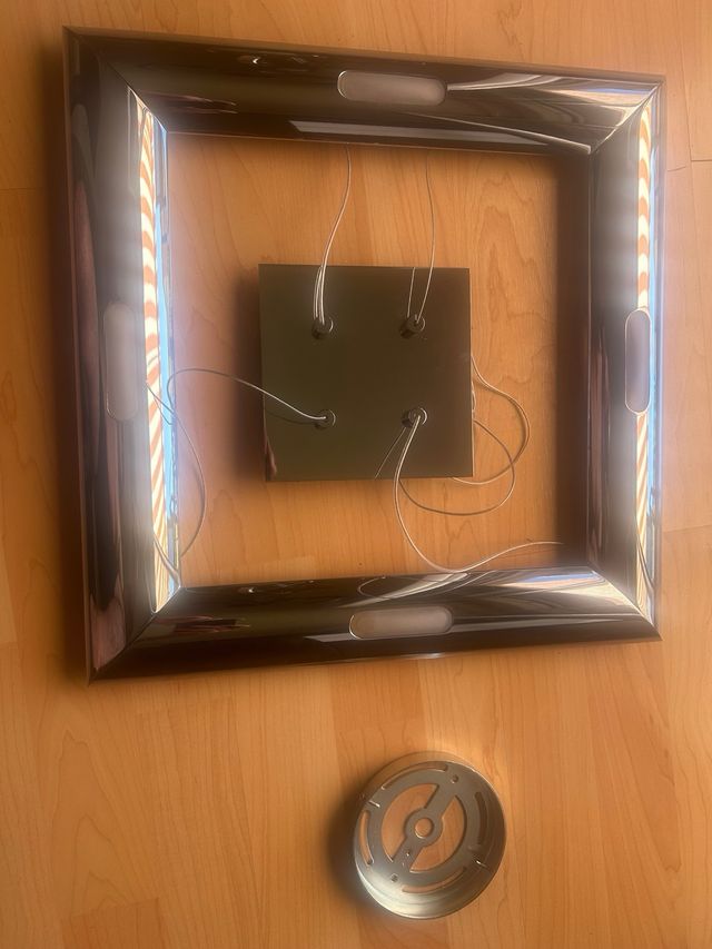 Lámpara moderna cuadrada plata