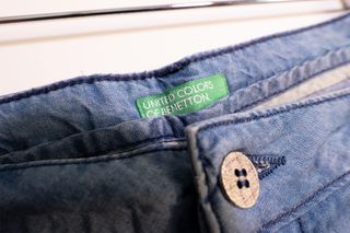 Shorts Benetton - Vaqueros azules