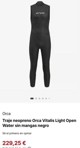 Traje neopreno Orca sin mangas talla S