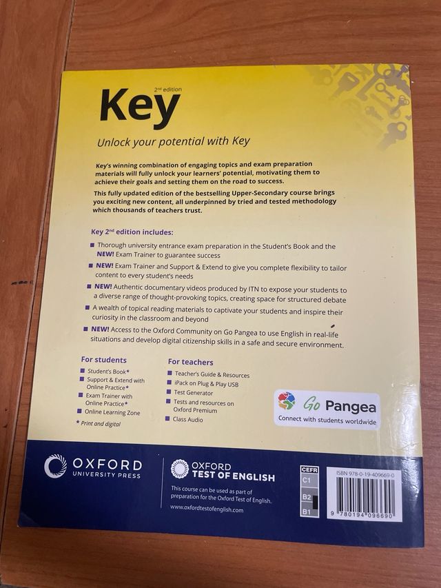 Key to Bachillerato 1. Student's Book. 2 Edition