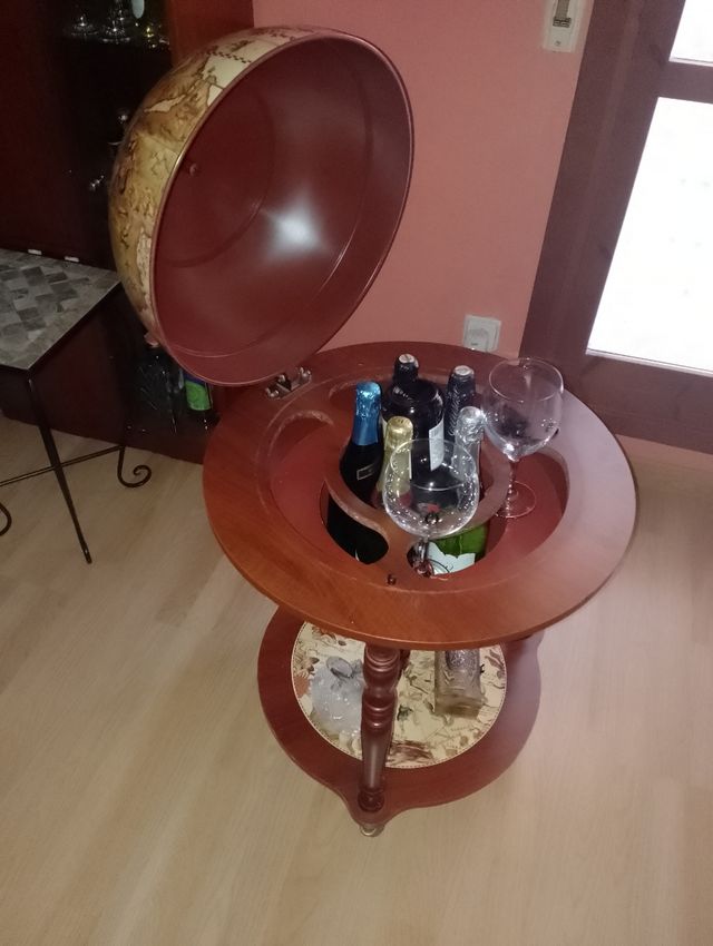 Mueble Bar Globo Terráqueo Vintage