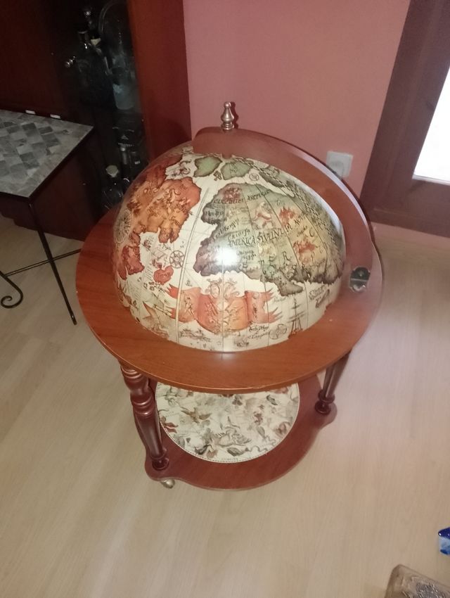 Mueble Bar Globo Terráqueo Vintage