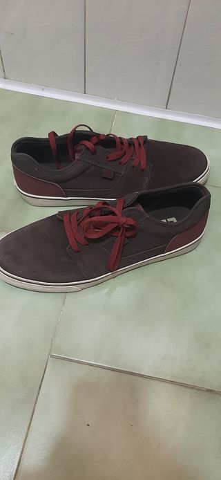 Zapatillas DC marrón-rojo