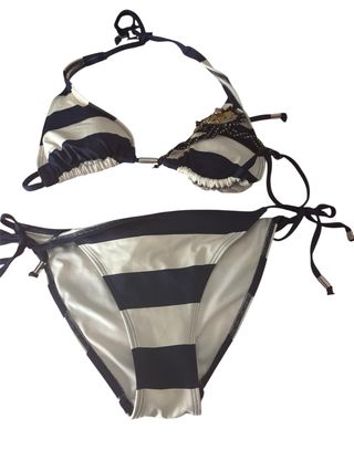 Biquini rayas marineras blanco y azul