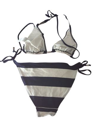 Biquini rayas marineras blanco y azul