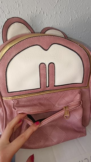 Mochila Minnie Mouse rosa y 