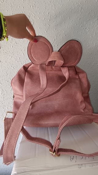 Mochila Minnie Mouse rosa y 