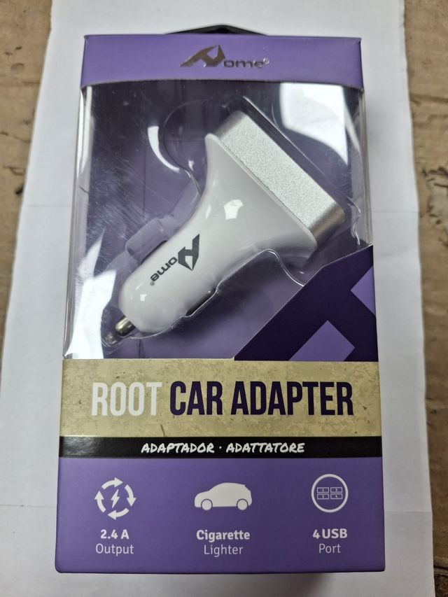 Adattatore da auto USB OME 4 più cavo di ricarica