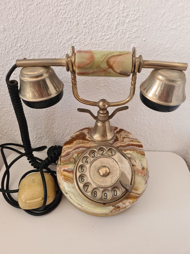 Telefono vintage in onice anni '80