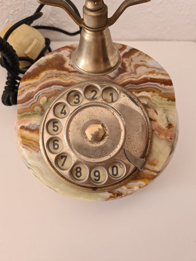 Telefono vintage in onice anni '80