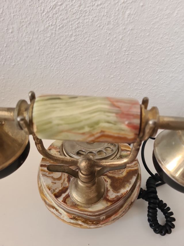 Telefono vintage in onice anni '80
