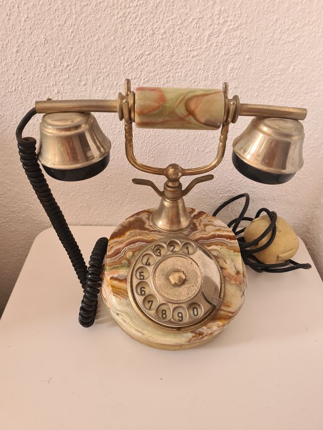 Telefono vintage in onice anni '80