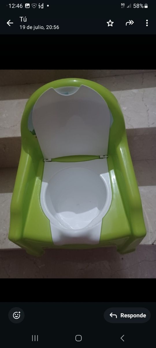 Orinal infantil verde - Asiento reductor