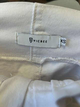 Pantaloni bianchi VICBEE con cintura