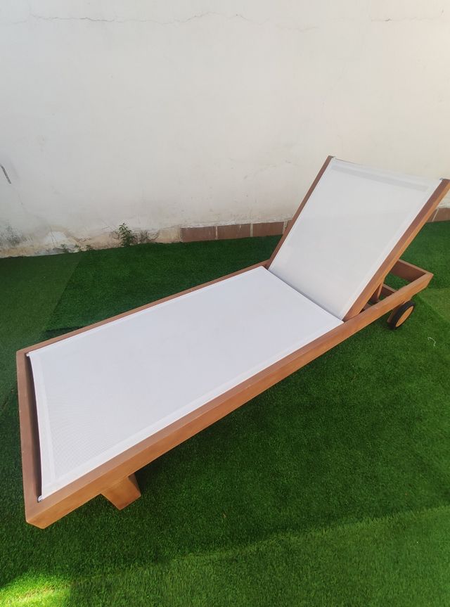 Tumbona madera Saigön - beige