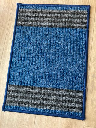 Alfombrita baño azul-gris