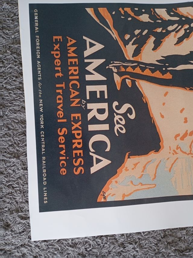 Litografía Vintage See America Express