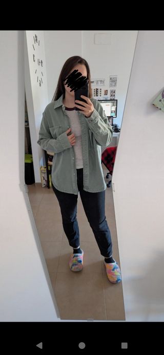 Sobrecamisa Zara verde oliva