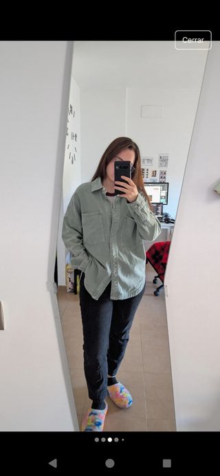 Sobrecamisa Zara verde oliva