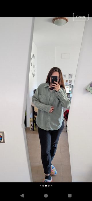 Sobrecamisa Zara verde oliva
