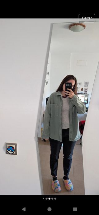 Sobrecamisa Zara verde oliva