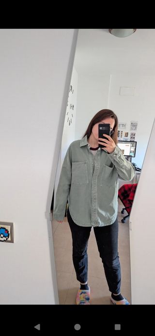 Sobrecamisa Zara verde oliva
