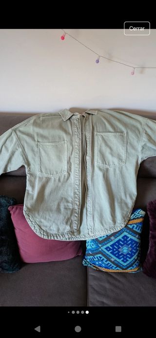 Sobrecamisa Zara verde oliva