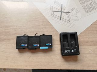 3 Baterías GoPro + Cargador Doble