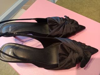 Zapatos Mango negros, tacón bajo
