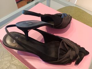 Zapatos Mango negros, tacón bajo