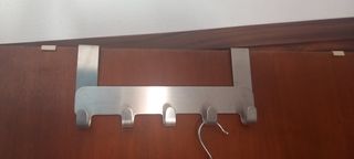 Perchero puerta 6 ganchos - metal/plástico