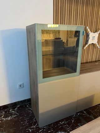 Mueble TV BESTÅ IKEA beige/verde