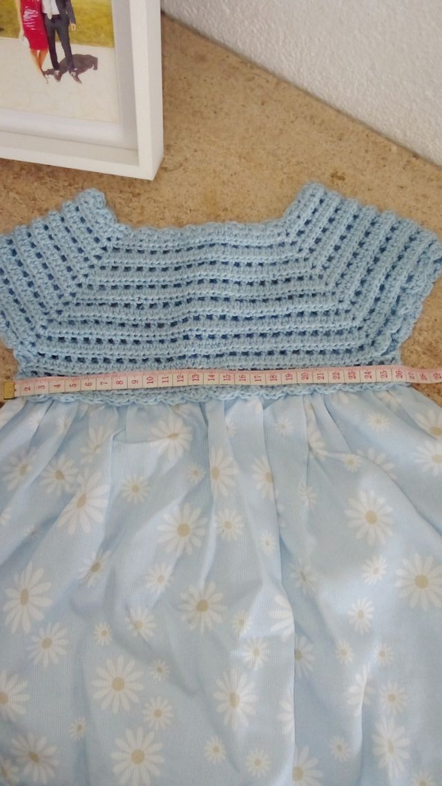 Vestido Bebê Crochê - 5 Meses