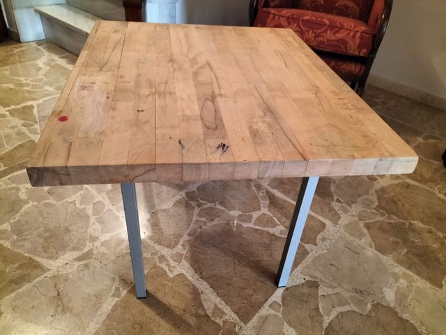 Mesa madera - Estilo industrial.