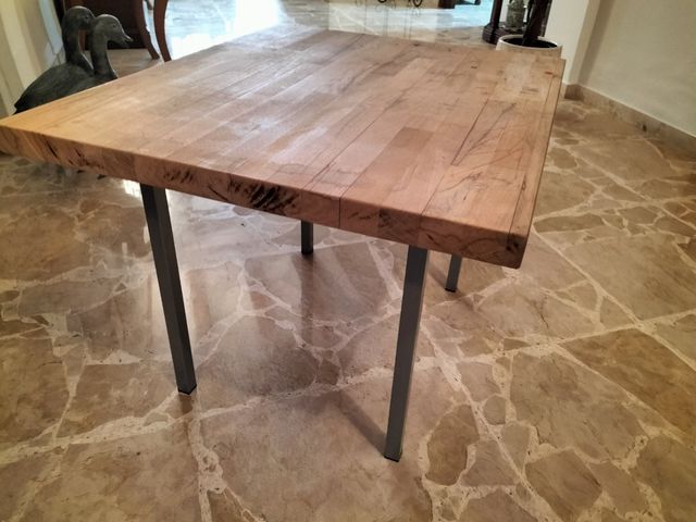 Mesa madera - Estilo industrial.