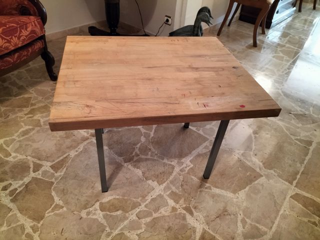 Mesa madera - Estilo industrial.