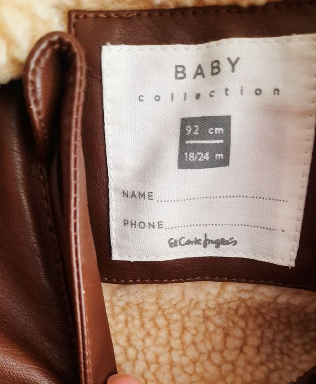 Cazadora bebé marrón 18-24m