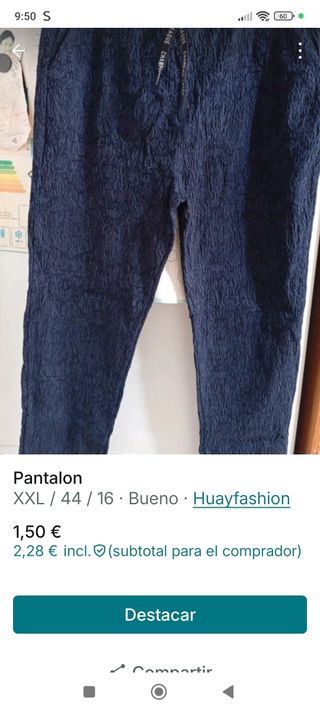 Vaqueros Azul Marino XXL - 44-16