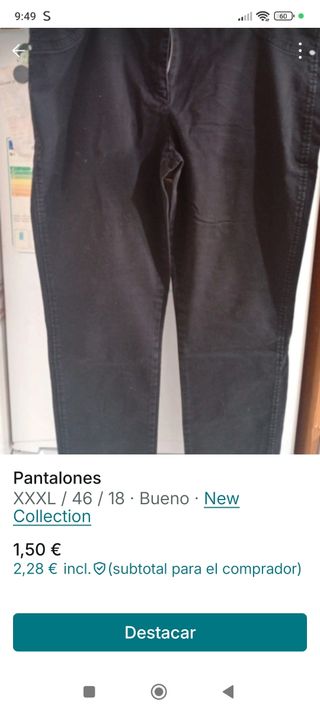 Vaqueros Azul Marino XXL - 44-16
