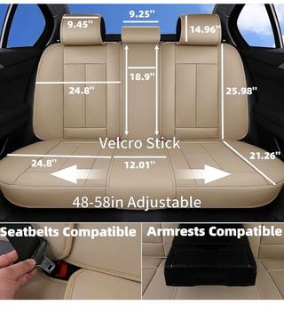 Fundas asientos coche beige converado W16Y8976