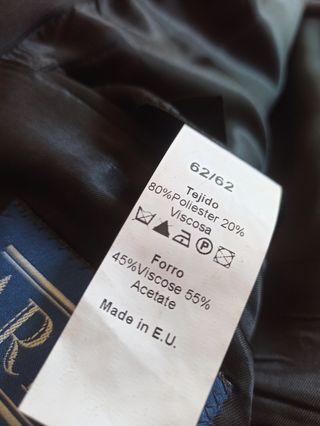 Traje caballero negro 4XL (62)